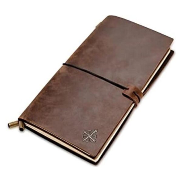 Diario Wanderings de cuero recargable perfecto para_1