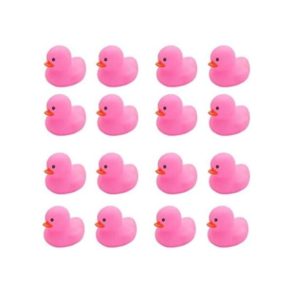 16 juguetes de pato de goma rosa para niños y niñas_1