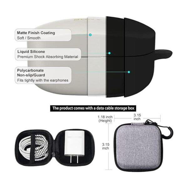 Funda protectora WAMOY WF1000XM4 para Sony WF 1000XM4 con_3