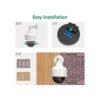 WALI Cámara de seguridad falsa simulada con 1 luz LED roja_4
