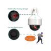 WALI Cámara de seguridad falsa simulada con 1 luz LED roja_6