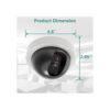 WALI Cámara domo de seguridad falsa simulada con luz LED_3