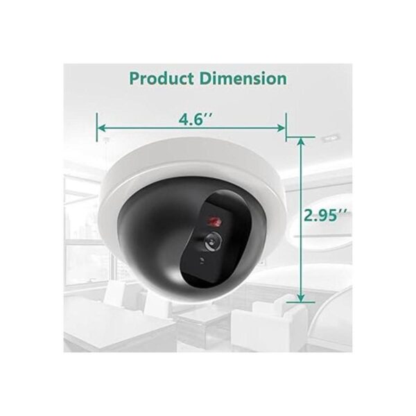 WALI Cámara domo de seguridad falsa simulada con luz LED_3