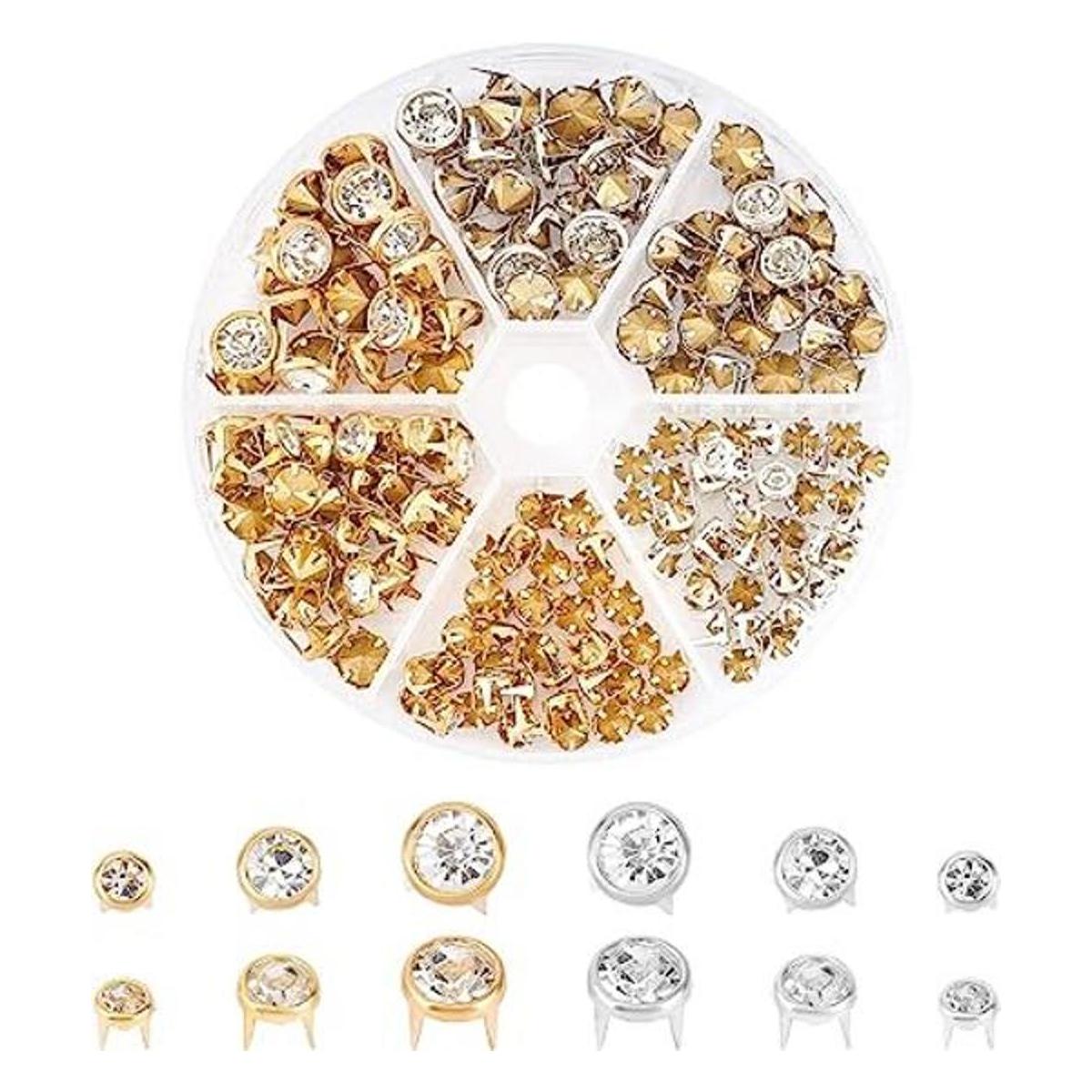 WADORN Paquete de 180 remaches de diamantes de imitación