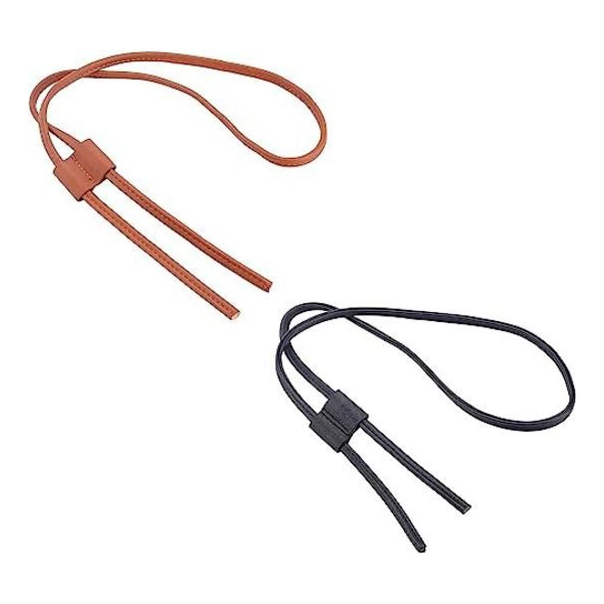 WADORN 2 piezas de 2 colores de cuero sintético con cordón