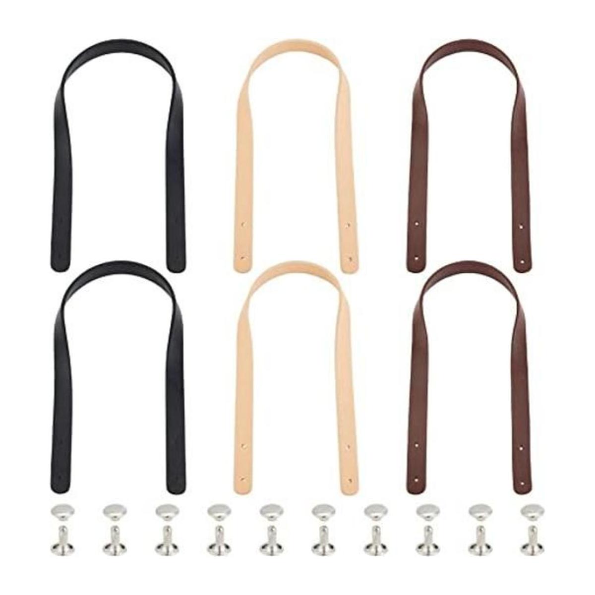 WADORN 6 asas de cuero para bolso correa de cuero de 21.5