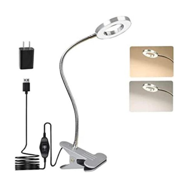 WLITE Lámpara LED de 6 W con clip de lectura USB para