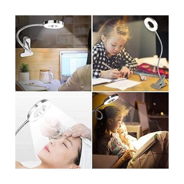 WLITE Lámpara LED de 6 W con clip de lectura USB para