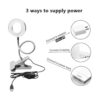 WLITE Lámpara LED de 6 W con clip de lectura USB para