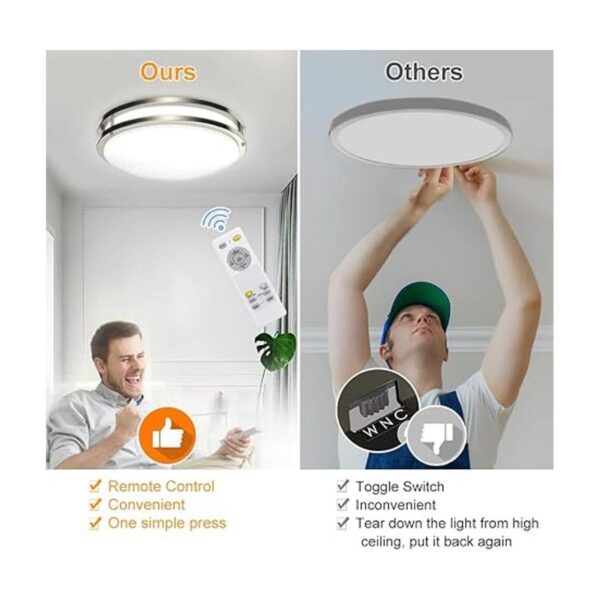 DLLT Lámpara de techo LED regulable moderna de 30 W con_2