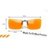 Vyzia Clip On Blue Light Blocking Glasses for Sleep Fits_2