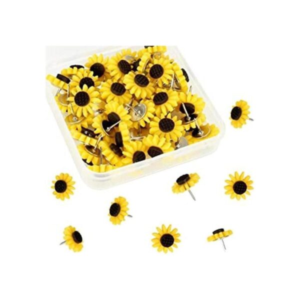 30 pines de girasol tachuelas decorativas de girasol para_1