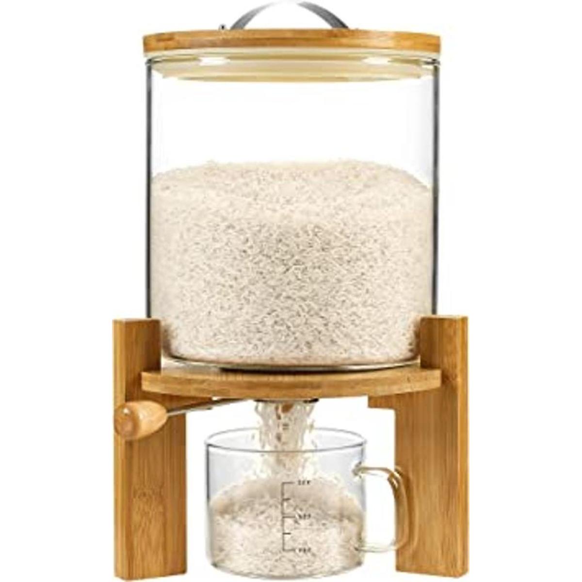 Dispensador de arroz contenedor de almacenamiento de
