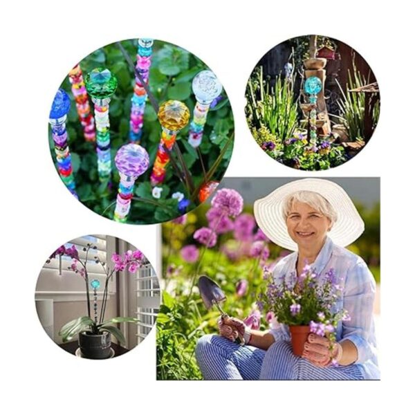 Estacas de jardín con cuentas manualidades de estaca de_3