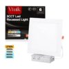 Vtuik Paquete de 6 luces LED cuadradas regulables de 18 W_1