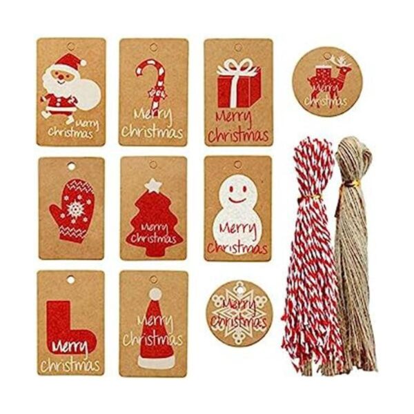 VstarOne 100 etiquetas de regalo de papel kraft para
