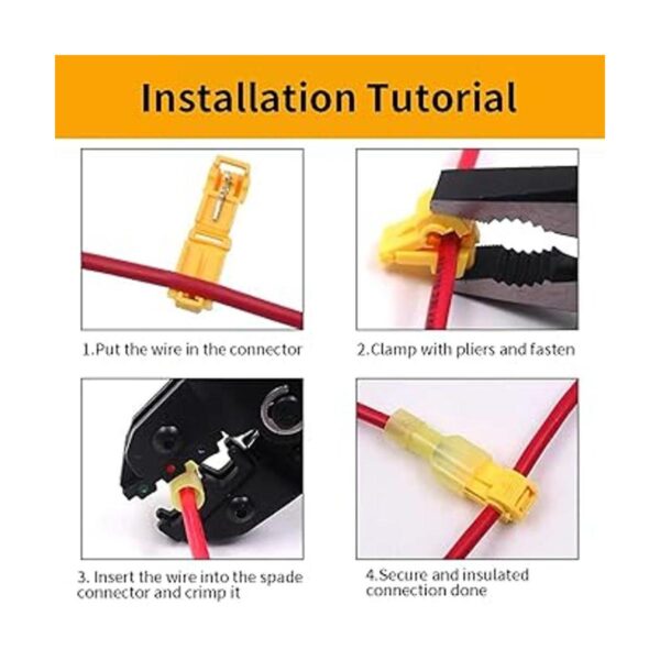 Vrupin Kit de 280 conectores de cable de grifo en T color_2