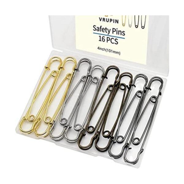 16pcs ExtraLarge 4inch Safety Pins for Crafting Heavy_1