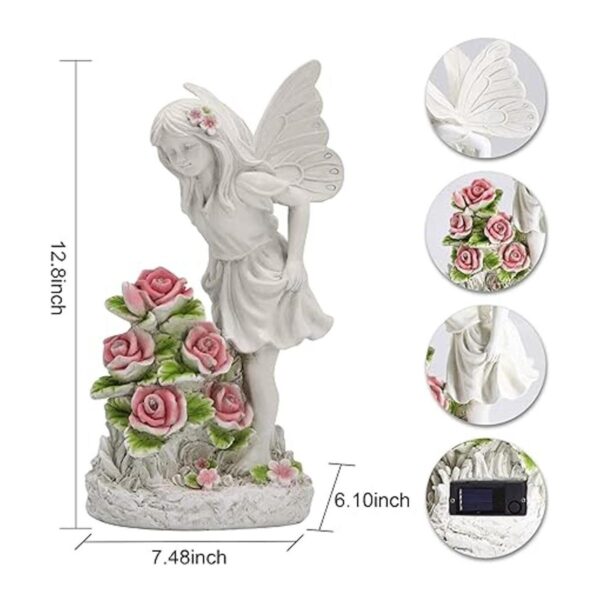 Voveexy Estatua de jardín de ángel decoración al aire_2
