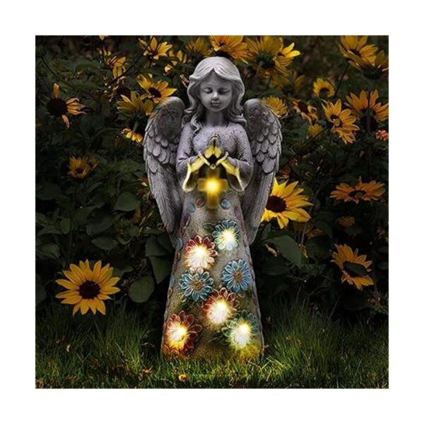 Voveexy Figura de jardín de ángel estatua de jardín al_1