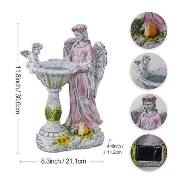 Voveexy Estatua solar de jardín para decoración al aire_2