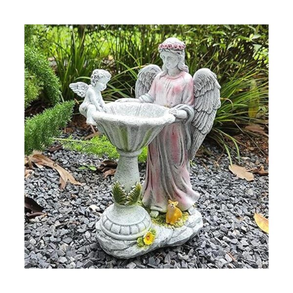 Voveexy Estatua solar de jardín para decoración al aire_6