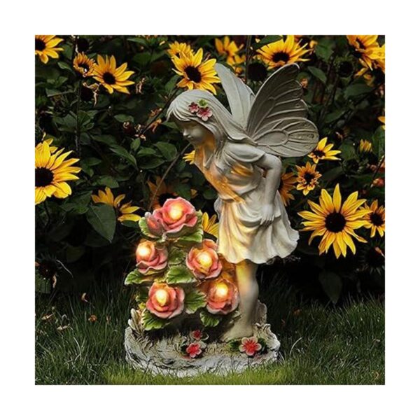 Voveexy Estatua de jardín de ángel decoración al aire_1