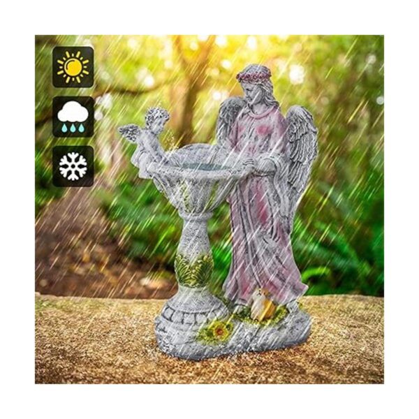 Voveexy Estatua solar de jardín para decoración al aire_5