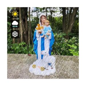Voveexy Estatua de la Virgen María con Jesús bebé estatua_4