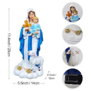 Voveexy Estatua de la Virgen María con Jesús bebé estatua_2