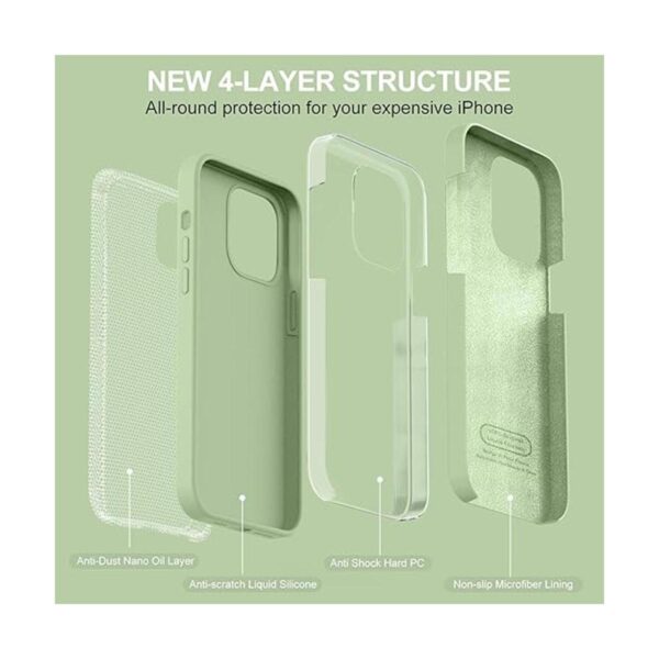 Vooii Funda compatible con iPhone 14 Pro silicona líquida_3