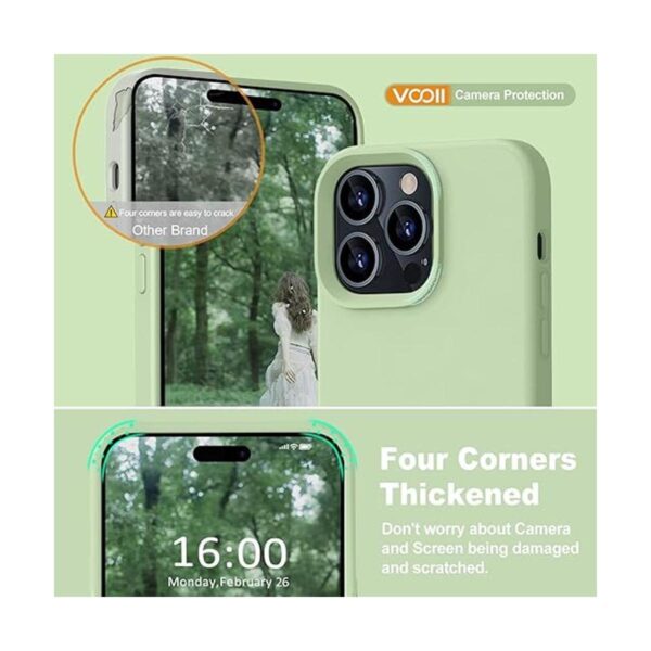 Vooii Funda compatible con iPhone 14 Pro silicona líquida_2