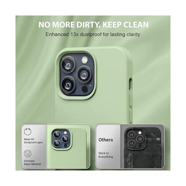 Vooii Funda compatible con iPhone 14 Pro silicona líquida_4