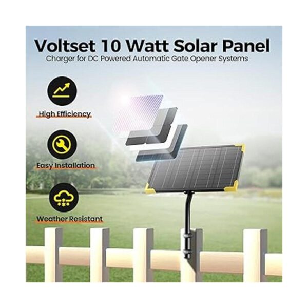 Voltset 10 Watt Solar Panel Kit Powered Charger 12V