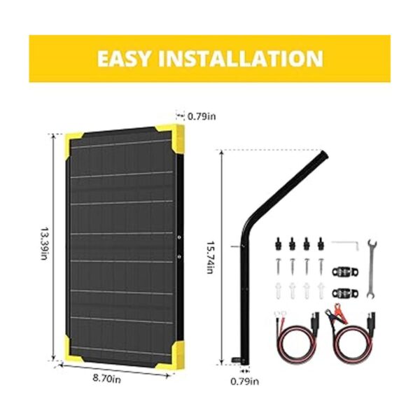 Voltset 10 Watt Solar Panel Kit Powered Charger 12V