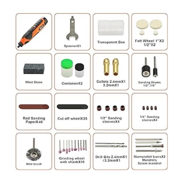 Volltek Kit de herramientas rotativas inalámbricas de 12_2