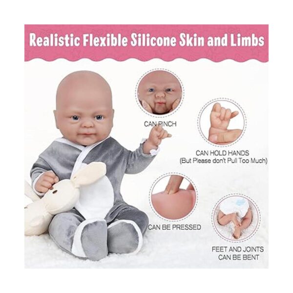 Muñeca de bebé completamente de silicona luce real_4