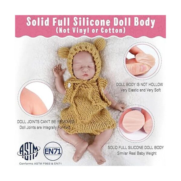 Vollence Muñeca de bebé de silicona completa de 18_3