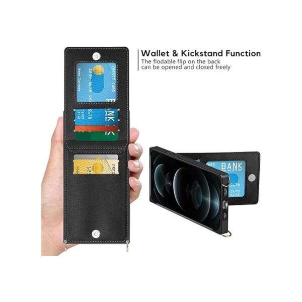 Vofolen Funda compatible con iPhone 12 Pro Max cartera_5