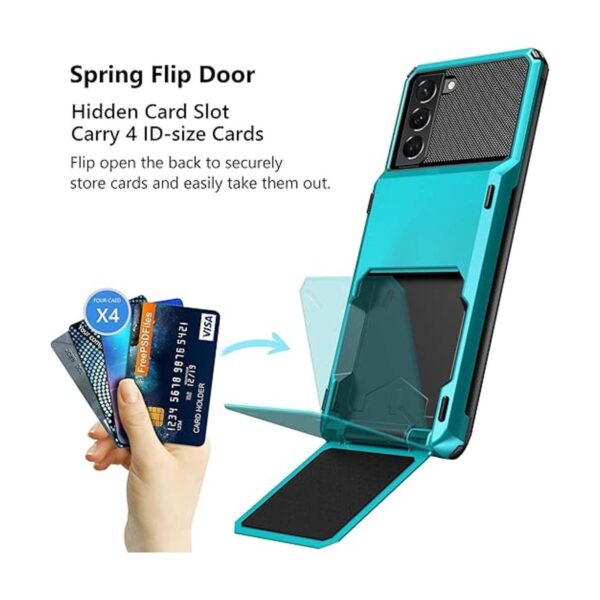 Vofolen Funda para Galaxy S22 con 4 ranuras para tarjetas_2