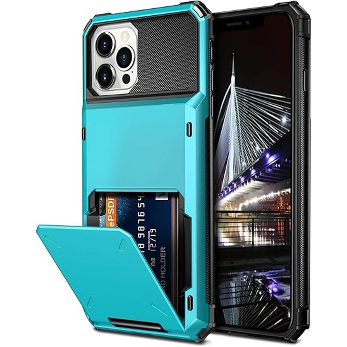 Vofolen Funda para iPhone 13 Pro con 4 tarjetas ranura