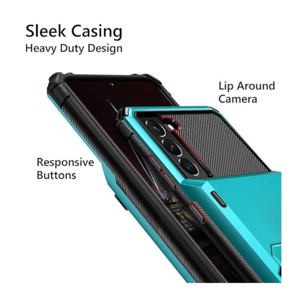 Vofolen Funda para Galaxy S22 con 4 ranuras para tarjetas_4