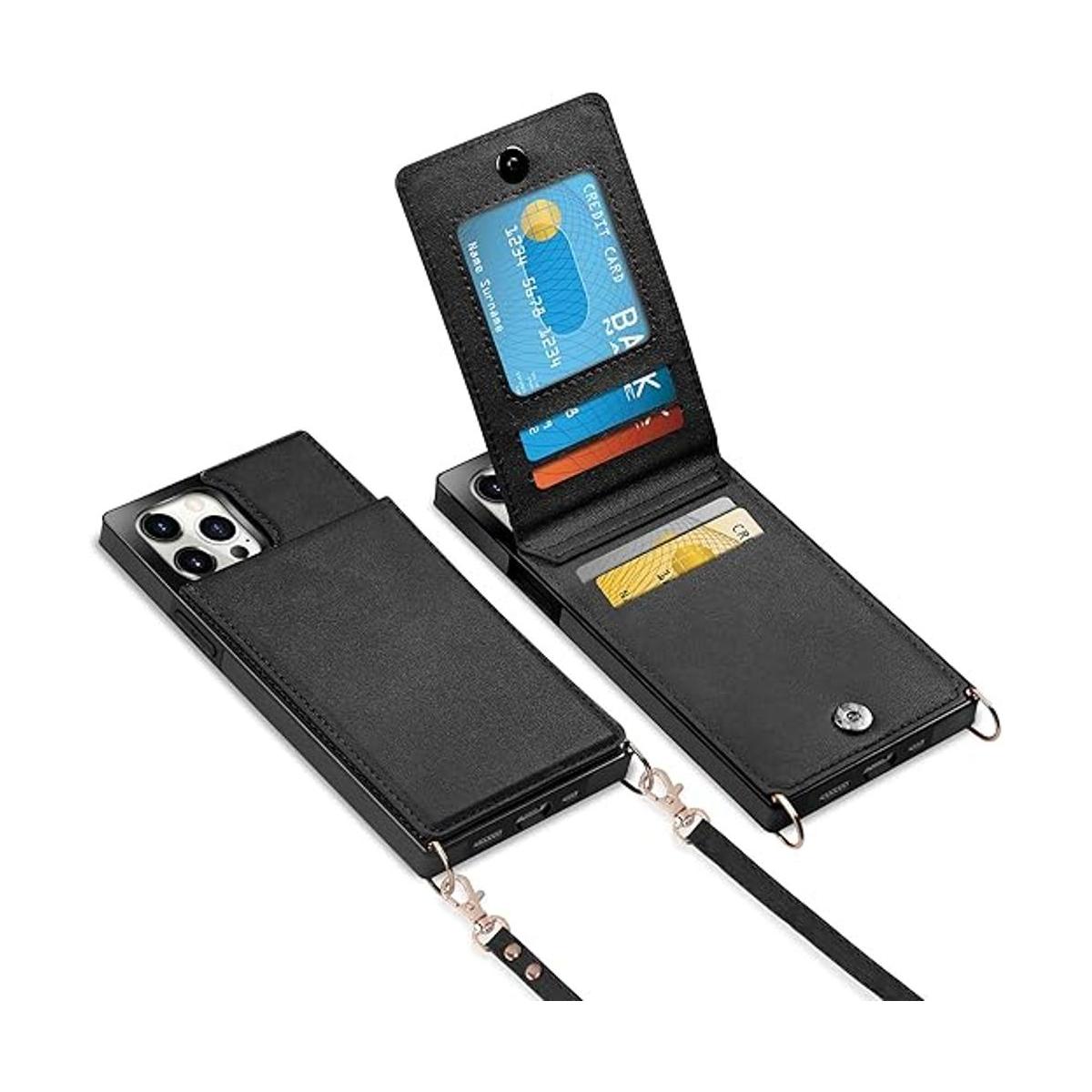 Vofolen Funda tipo cartera para iPhone 13 Pro con cordón