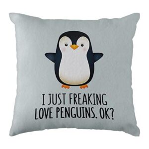 Funny Penguin Love Funda de almohada decorativa para_1