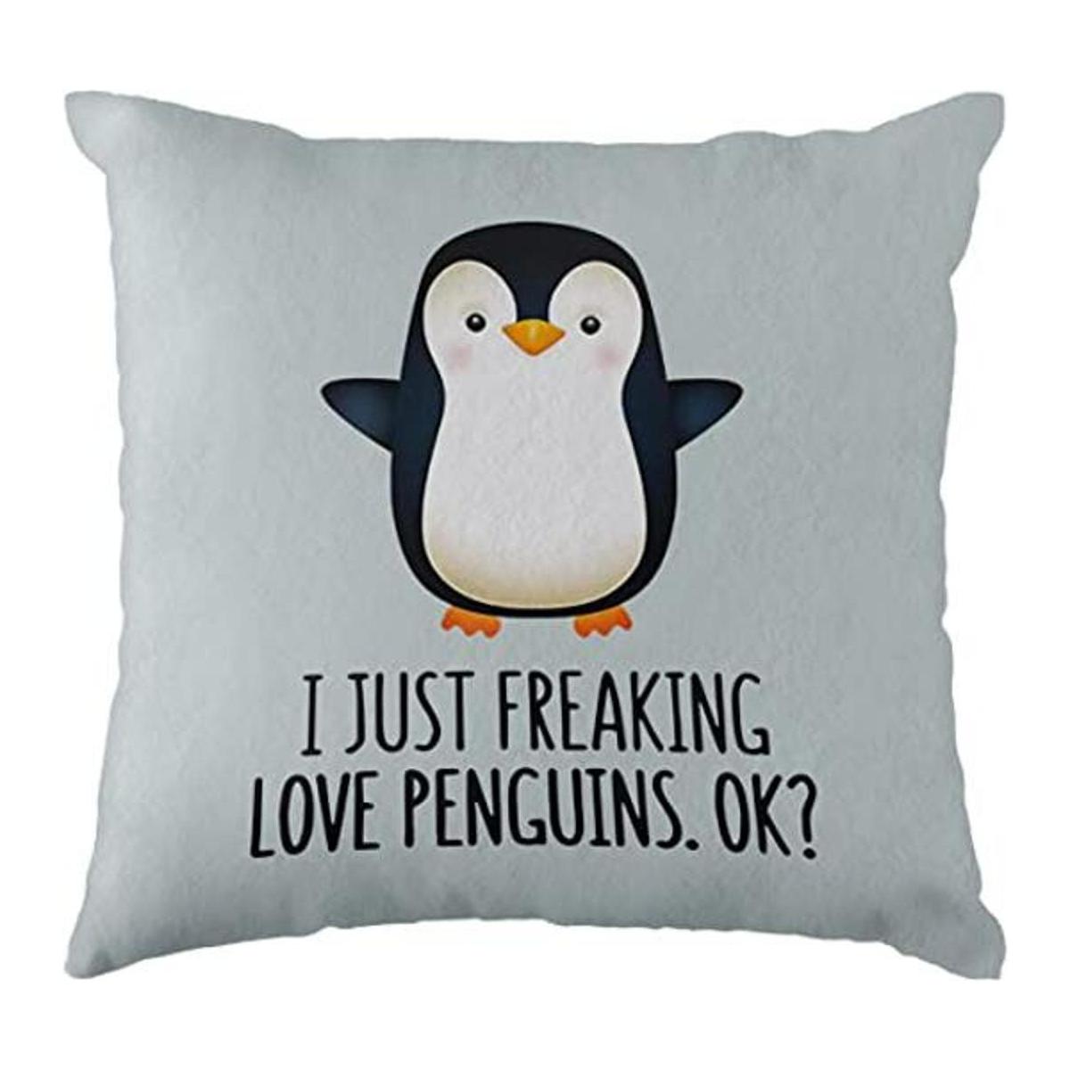 Funny Penguin Love Funda de almohada decorativa para