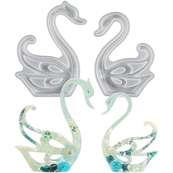 Voaesdk Moldes de resina de cisne grandes moldes epoxi de_2