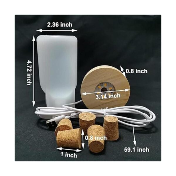 Voaesdk Molde de resina para botella de luz lámpara de_6