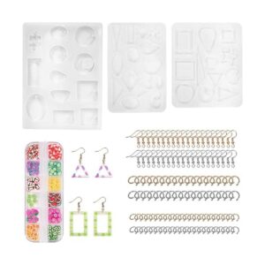 3 moldes de resina para pendientes con agujero molde de
