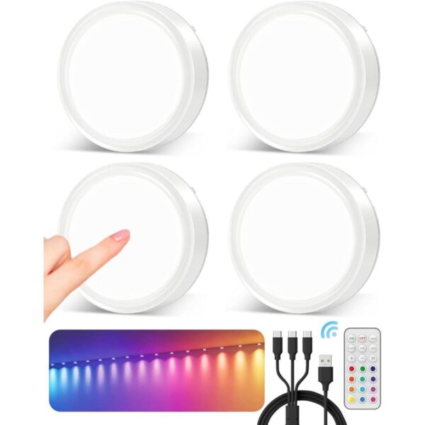 Luces de disco recargables USB con control remoto luces_1