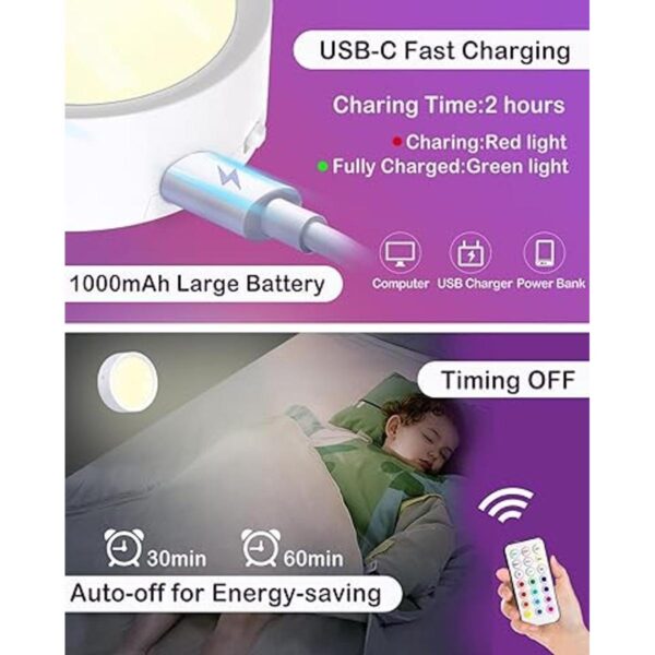 Luces de disco recargables USB con control remoto luces_2